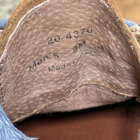 Johnston & Murphy Shoes Men's 9M Suede Flex Cognac Brown Blue Sole - Picture 10 of 10